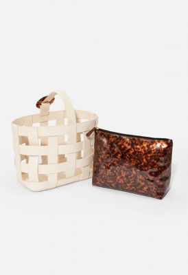 L. Caged Tote - White